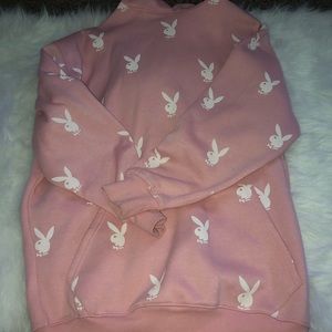 Missguided and Playboy oversized hoodie dress